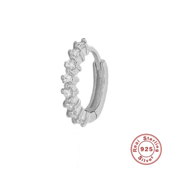 Каннер 925 srebro próby geometryczna osobowość kolczyki pręta dla kobiet Pendientes Cyrkon Diament kolczyki klamra Mujer biżuteria