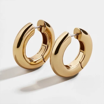 Каннер duży geometryczny hoop kolczyki ze stali nierdzewnej kolor złoty krąg kolczyki dla kobiet hiperbola moda punk biżuteria Brincos